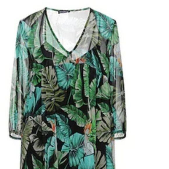 Biancoghiaccio Knee length dress Green size 10 - Picture 2 of 9